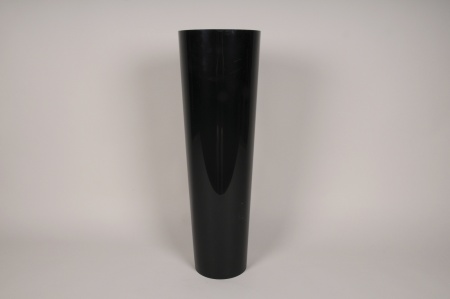 Vase en plexi noir D22cm H68.5cm