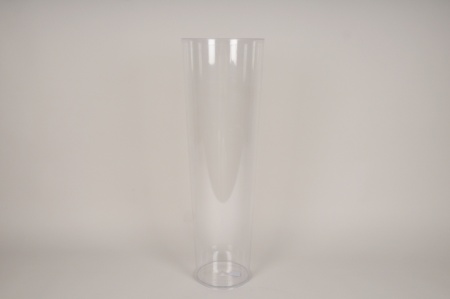 Vase en plexi transparent D22cm H68.5cm