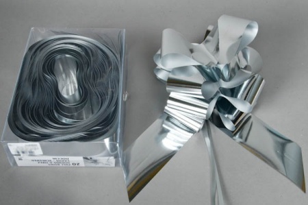 Boîte de 20 n?uds auto argent brillant L70mm