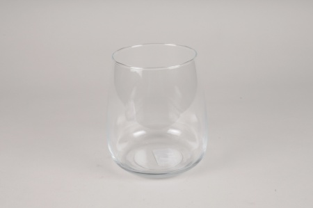 Vase en verre transparent D14cm H17cm
