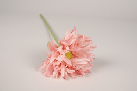 Gerbera artificiel rose clair H57cm