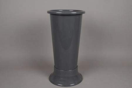 Vase en plastique gris D22cm H50cm