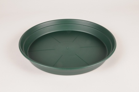 Soucoupe en plastique verte D22cm