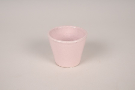 Cache-pot en céramique rose D8cm H7cm