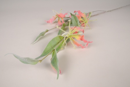 Gloriosa artificiel rose H100cm
