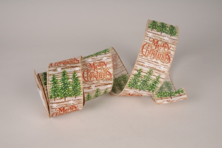 Ruban Noël déco sapin 63mm x 10m