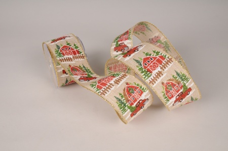 Ruban Noël déco grange 63mm x 10m