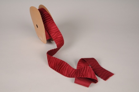 Ruban de velours bordeaux 40mm x 10m