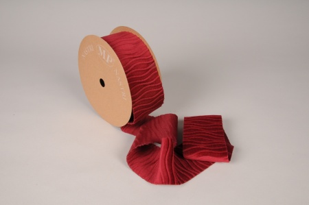 Ruban de velours bordeaux 63mm x 10m