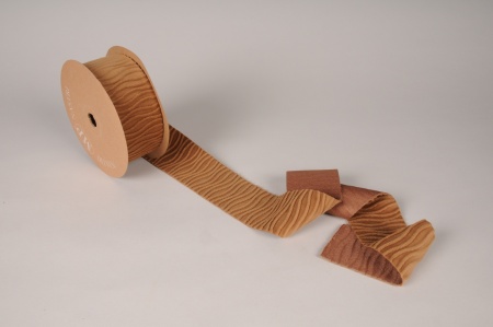 Ruban de velours beige 63mm x 10m
