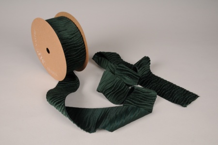 Ruban de velours vert sapin 63mm x 10m
