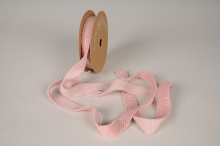 Ruban en laine rose 25mm x 7m