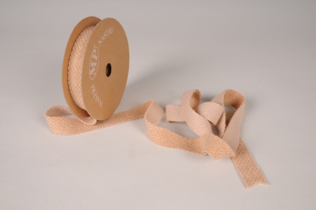 Ruban en laine beige 25mm x 7m