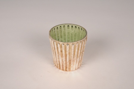 Photophore verre D6,5cm H7cm