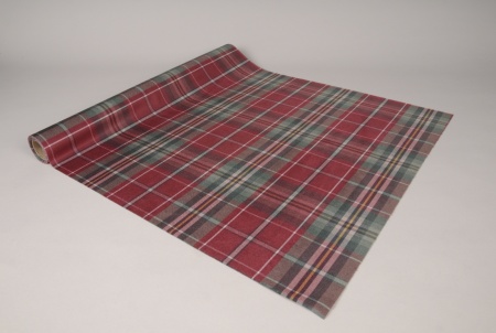 Chemin de table en velours écossais 49cm x 1.8m