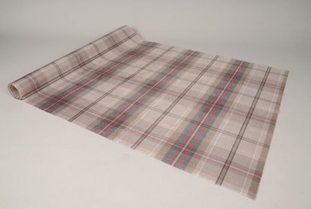 Chemin de table en velours écossais 49cm x 1.8m