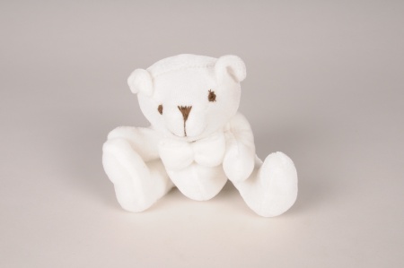 Ours en peluche blanc H20cm