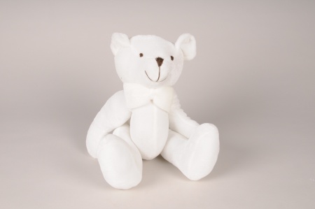 Ours en peluche blanc H35cm