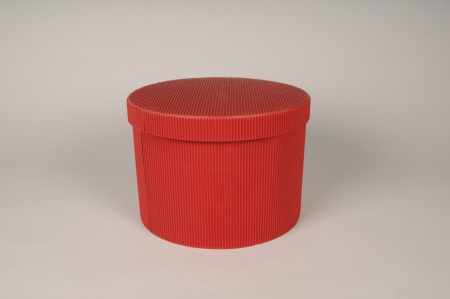 Boîte à chapeau pliante rouge D25cm H17.5cm