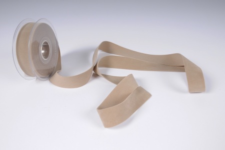 Ruban de velours gris beige 25mm x 7m