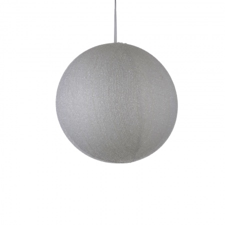 Boule en tissu blanc pailleté D40cm