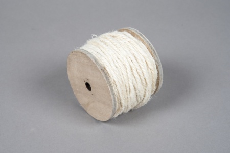 Rouleau de fil de jute blanc 130gr