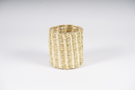 Cache-pot en jonc naturel D13.5cm H14cm