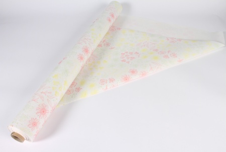 Rouleau de papier écologique floral 80cmx40m