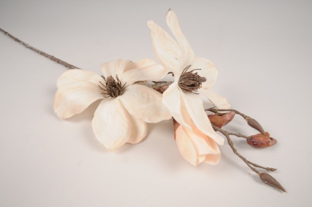 Magnolia artificiel givré crème H85cm