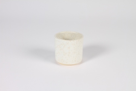 Cache-pot en céramique blanc D7cm H7cm
