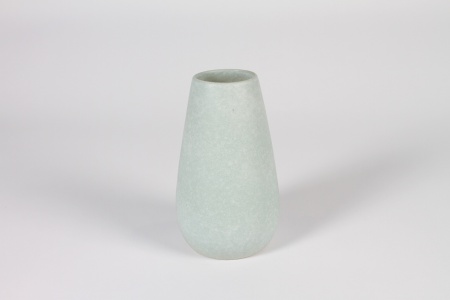 Vase en céramique bleu gris D12cm H19cm