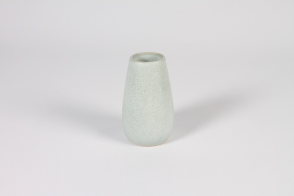 Vase en céramique bleu gris D7cm H12cm