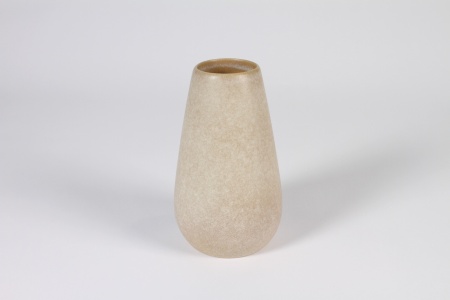 Vase en céramique taupe D12cm H19cm