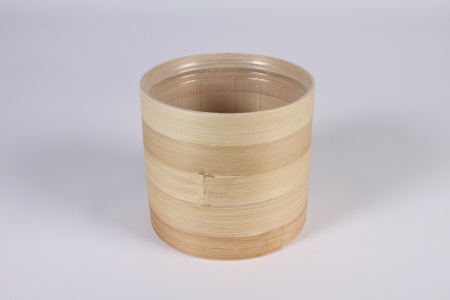 Cache-pot en bambou recyclé D16cm H14.5cm