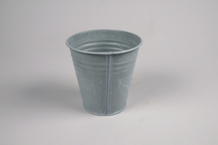 Cache-pot en zinc vieilli D12.5 cm H12.5cm