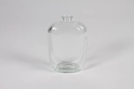Vase bouteille en verre transparent 9.5x3.5cm H14.5cm