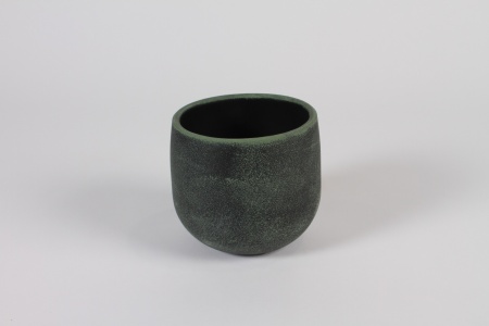 Cache-pot en béton gris vert D12.5cm H12cm