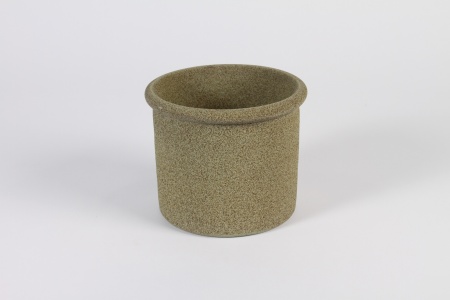 Cache-pot en céramique pistache D16cm H13cm