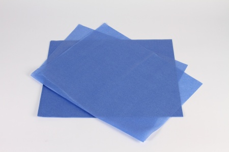Paquet de 480 feuilles papier de soie bleu 50x75cm