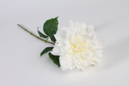 Dahlia artificiel blanc H62cm