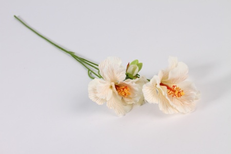 Hibiscus artificiel blanc crème H62cm