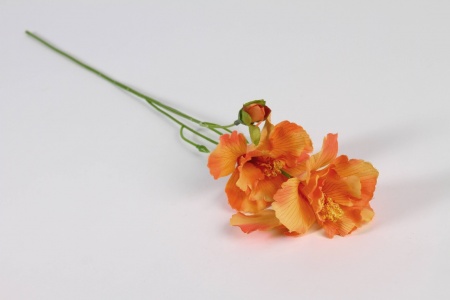 Hibiscus artificiel orange H62cm