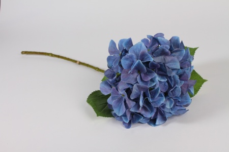 Hortensia artificiel bleu mauve H65cm