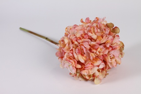 Hortensia artificiel rose clair H63cm