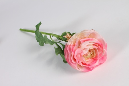 Renoncule artificielle rose H45cm