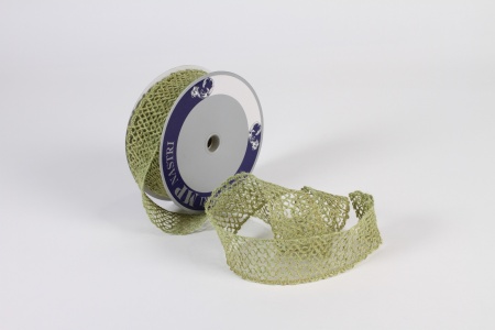 Ruban de jute vert olive 50mm x 15m