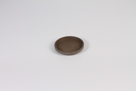 Soucoupe en terre cuite gris D10.5cm