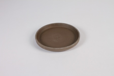 Soucoupe en terre cuite gris D14cm