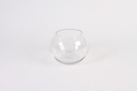 Vase en verre boule D14.5cm H12cm
