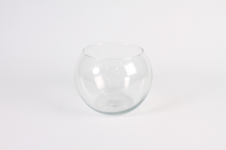 Vase en verre boule D18cm H15cm
